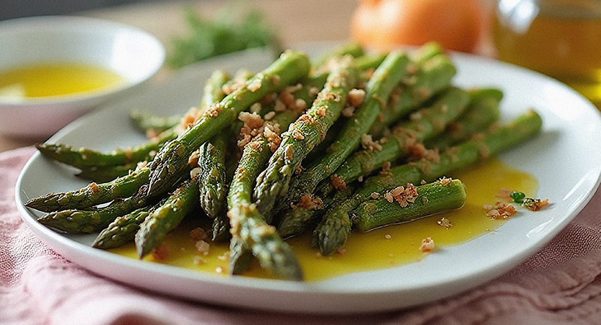 Espárragos crujientes en airfryer